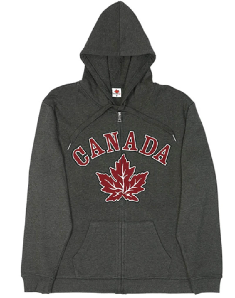 Retro Canada Maple Leaf Zip Up Hoodie