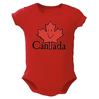 Smiley Maple Leaf Baby Onesie