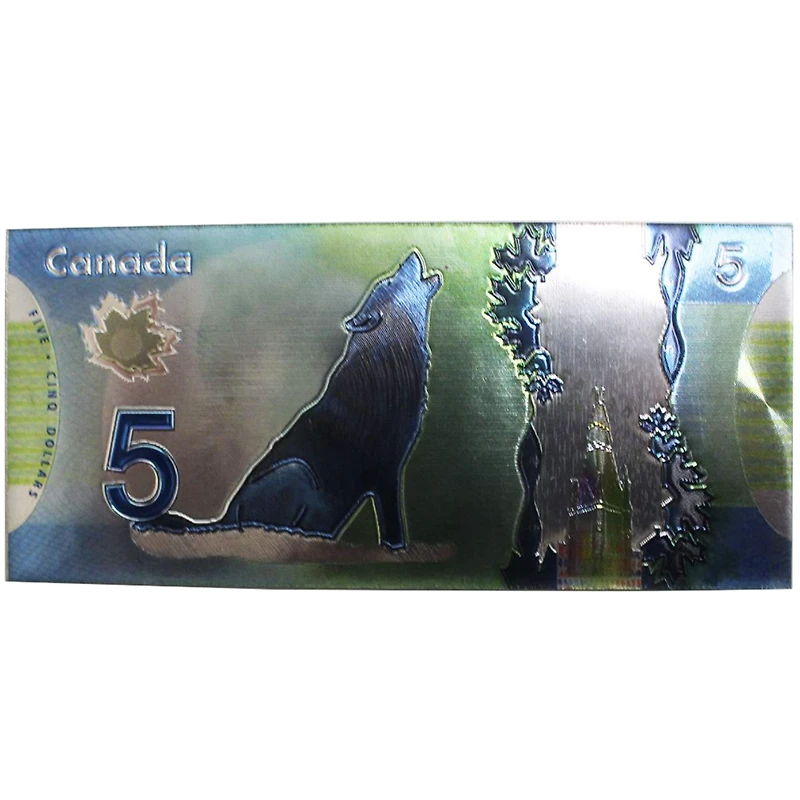 Fake $5 Canadian Dollar Bill Magnet