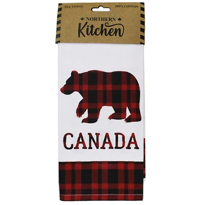 Plaid Bear Tea Towel