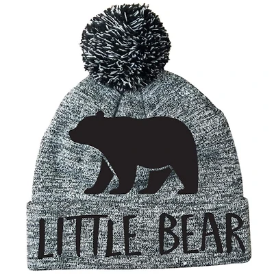 Grey Little Bear Toque w/Pom-Pom