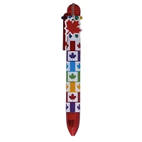 6 in 1 Multicoloured Canada Flag Pen