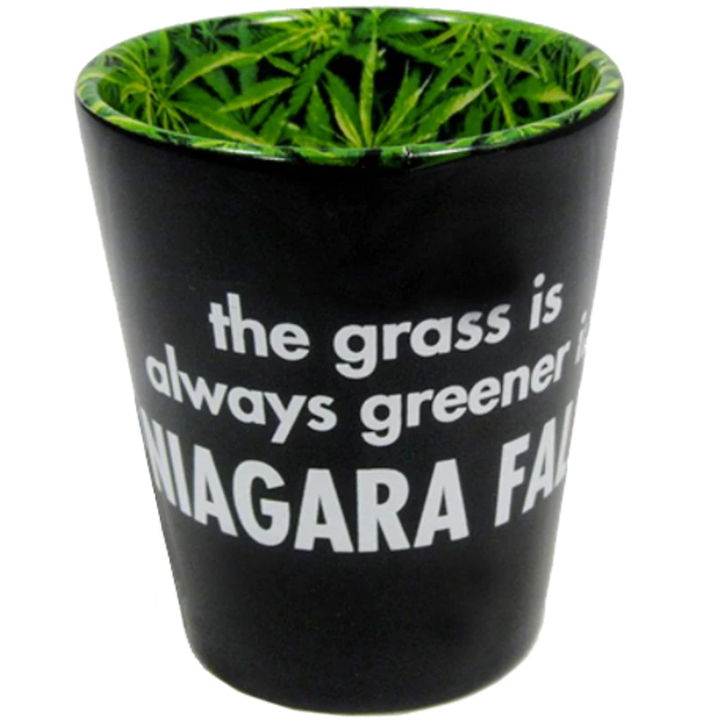The Grass is Greener in Niagara Falls Shot Glass