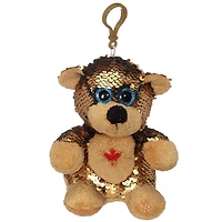 Sequin Plush Bear Keychain
