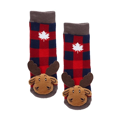 Kids’ Moose Plaid Socks