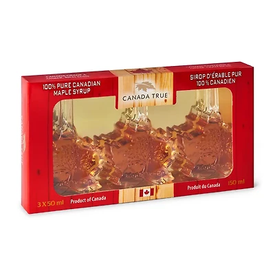 Maple Syrup Leaf Bottle 3pk Box