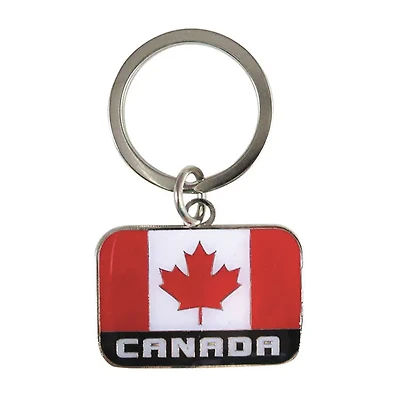 Metal Keychain Canada Flag