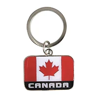 Metal Keychain Canada Flag