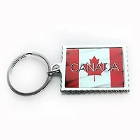 Metal Stamp Canada Flag Keychain