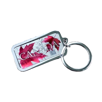 Metal Maple Leaf Keychain