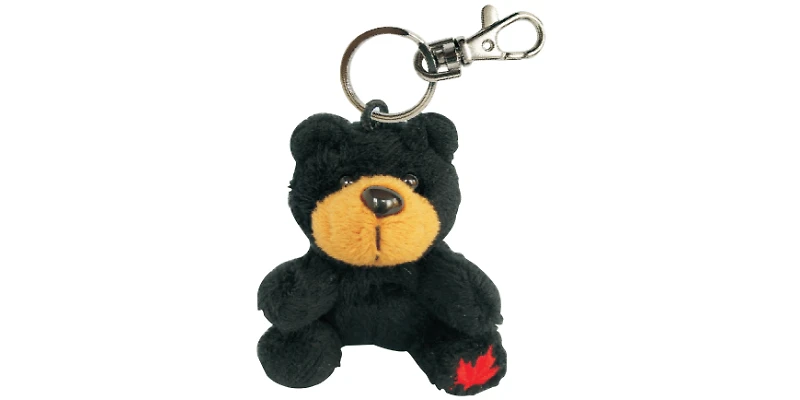 Plush Keychain Black Bear