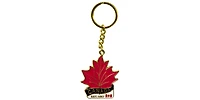 Metal Keychain Red Maple Leaf