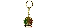 Metal Keychain Triple Colour Maple Leaf