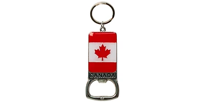 Metal Keychain Bottle Opener Canada Flag