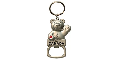 Metal Keychain Bottle Opener Bear