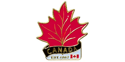 Metal Magnet Red Maple Leaf