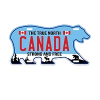 License Plate Magnet Canada Bear Cutting