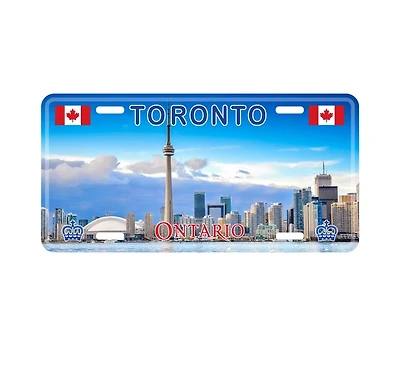 License Plate Magnet Toronto Skyline