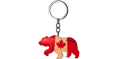 Wooden Bear Keychain