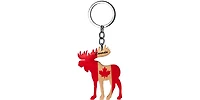 Wooden Moose Keychain