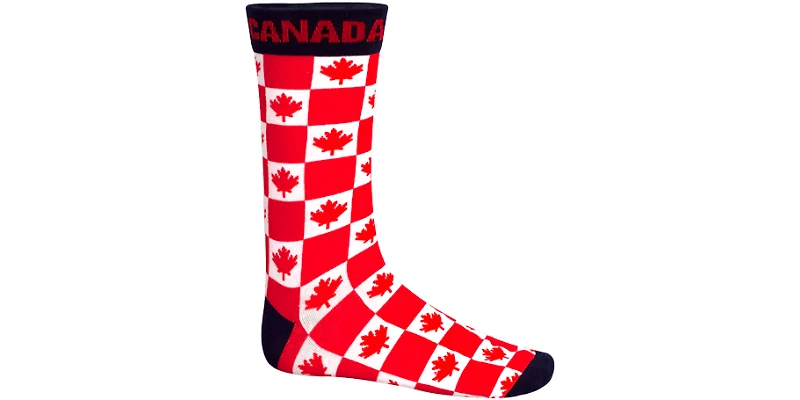 Sock Maple Leaf Grid