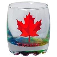 Shot Glass Canada Colourful Maple Leaf