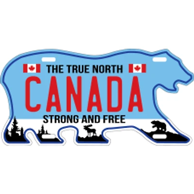 License Plate Bear Outline Canada