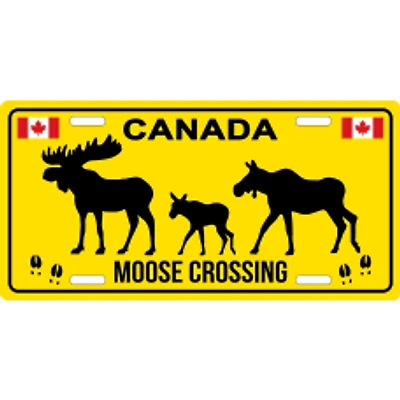 License Plate Moose Crossing