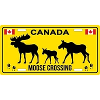 License Plate Moose Crossing