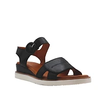 RILEY - Sandale en cuir avec double velcro