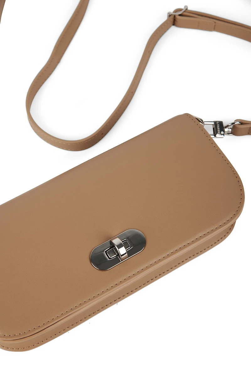 Le Dakota – Portefeuille à bandoulière 2-en-1 en cuir vegan