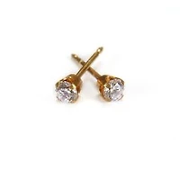 Maquillage Cubic Zirconia yellow gold 3mm. 14k | Faces Cosmétiques
