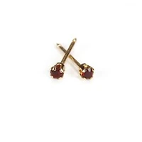 Maquillage Mini Janvier / grenat / or jaune 2 mm. 14k | Faces Cosmétiques