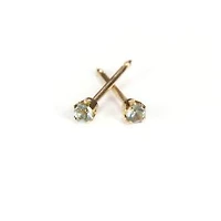 Maquillage Mini Mars / aquamarine / or jaune 2 mm. 14k | Faces Cosmétiques
