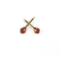 Maquillage Mini Juillet / rubis / or jaune 2 mm. 14k | Faces Cosmétiques
