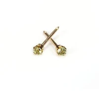 Maquillage Mini Août / peridot / or jaune 2 mm. 14k | Faces Cosmétiques