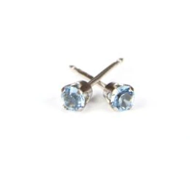 Maquillage March / aquamarine / white gold 14K 3mm  | Faces Cosmétiques