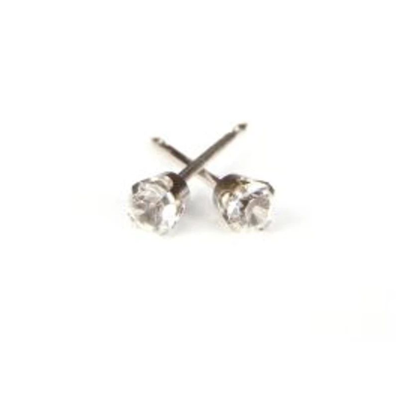 Maquillage April / crystal / white gold 14K 3mm | Faces Cosmétiques