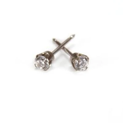 Maquillage Cubic Zirconia white gold 3mm. 14k | Faces Cosmétiques