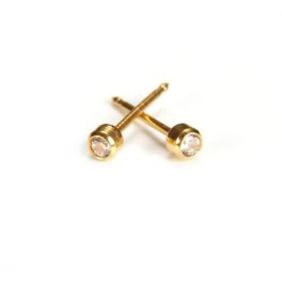 Maquillage Baby Bezel tige courte or jaune 2 mm. 14k | Faces Cosmétiques