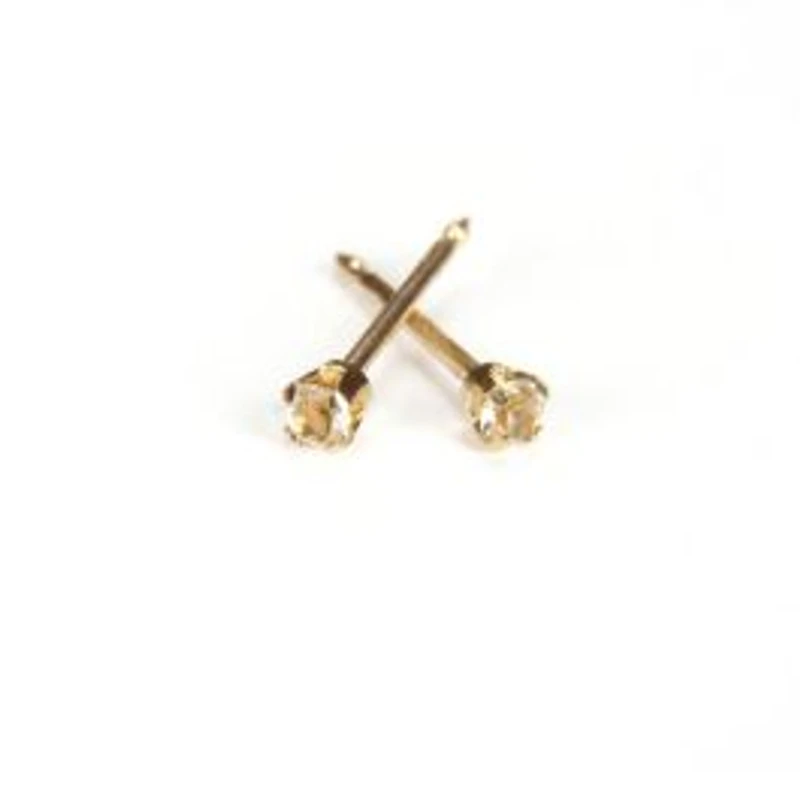 Maquillage Mini April / crystal / yellow gold 14K 2mm | Faces Cosmétiques