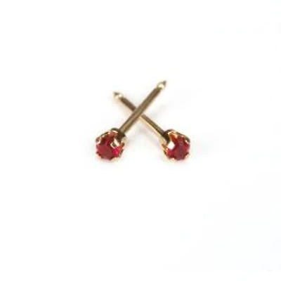 Maquillage Mini July / ruby / yellow gold 14K 2mm | Faces Cosmétiques