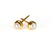 Maquillage Gold Bezel Pearl  4mm. 24K | Faces Cosmétiques