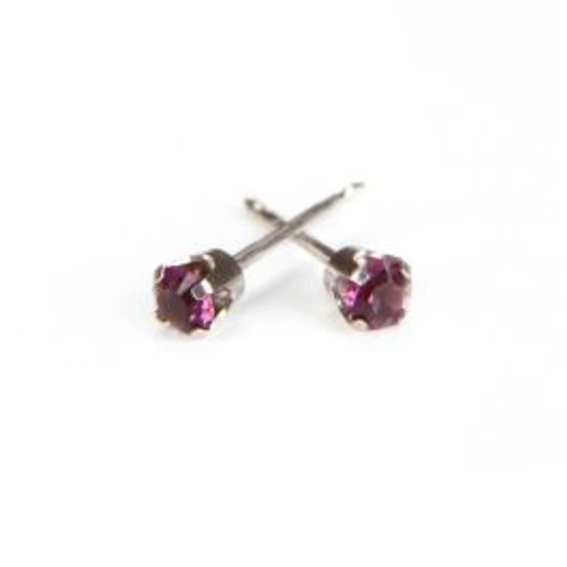 Maquillage February / amethyst / white gold 14K 3mm | Faces Cosmétiques