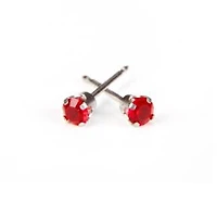 Maquillage July / ruby / white gold 14K 3mm | Faces Cosmétiques