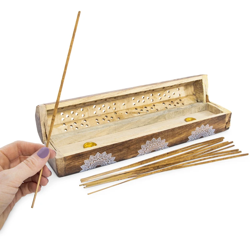 incense holder, cone burner, wooden box, tray, cheap stick box for sticks, set