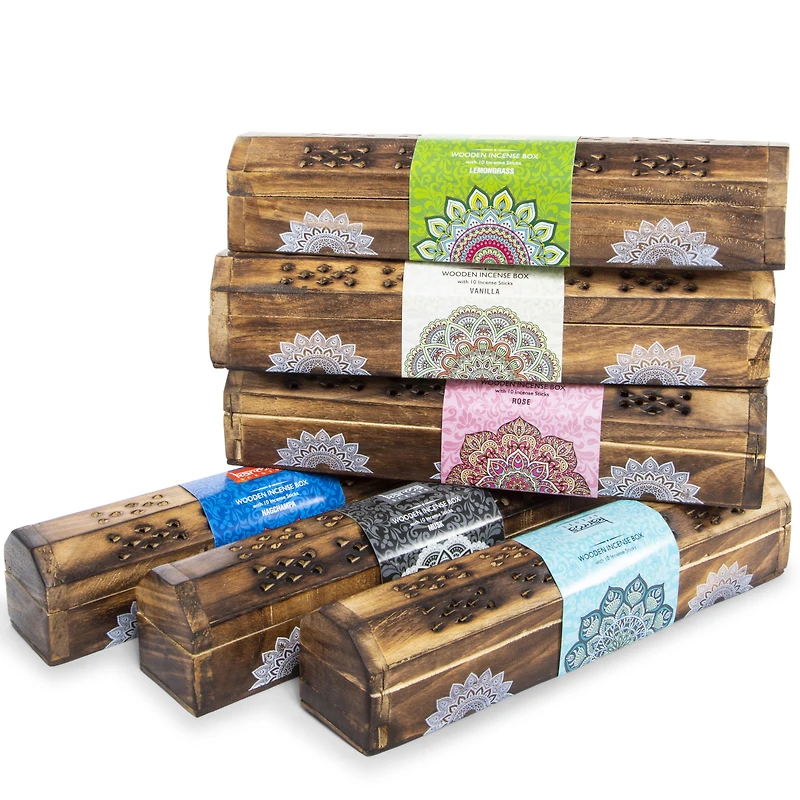 incense holder, cone burner, wooden box, tray, cheap stick box for sticks, set