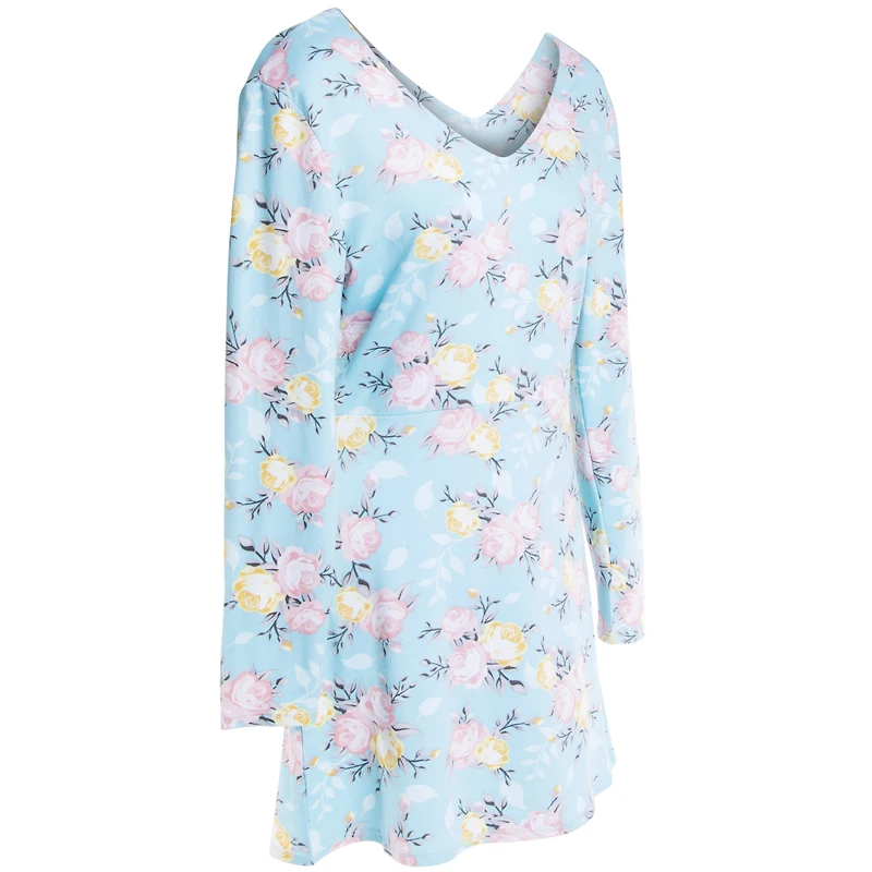 Juniors Skater Dress - Blue Floral