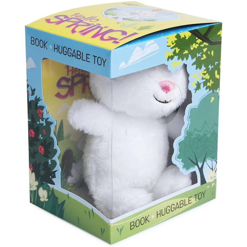 hello spring! book and huggable plush bunny gift set