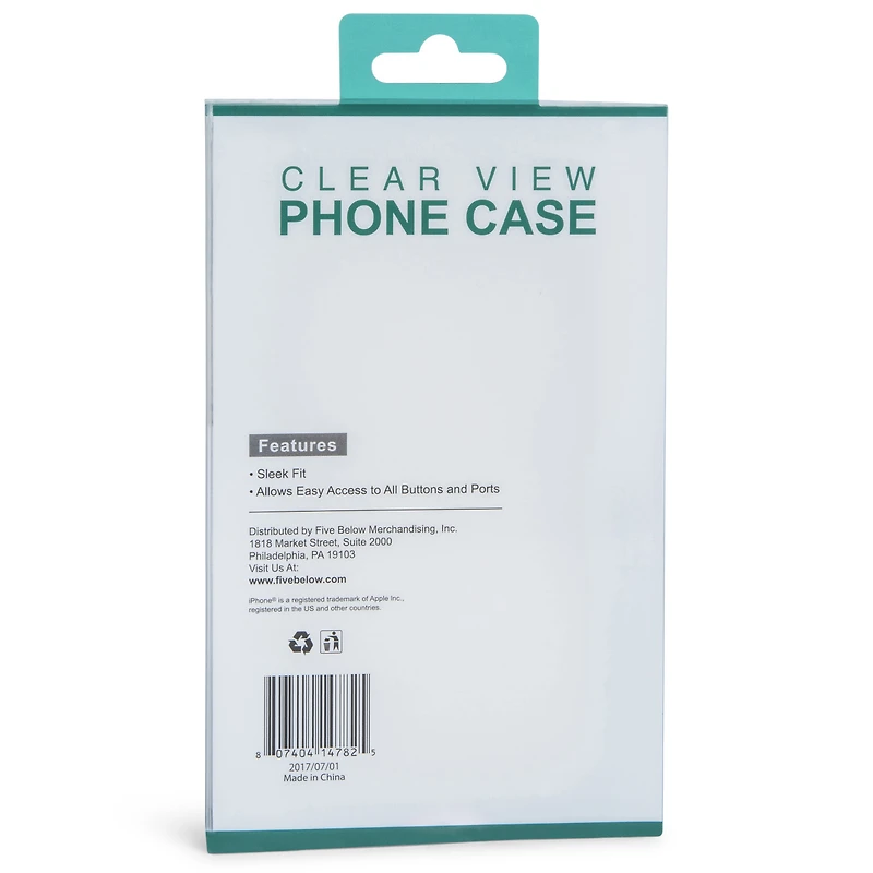 iPhone 8 plus/7 plus/6 plus clear view phone case